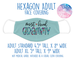 Face Covering Most Loved Grammy Teal