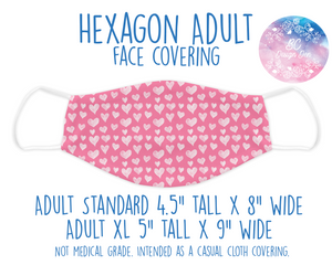 Face Covering Pink Hearts