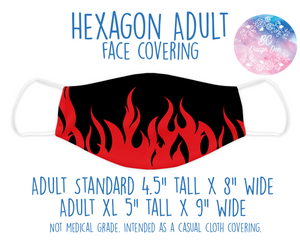 Face Covering Red Flames