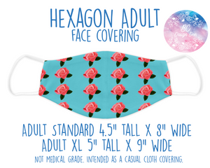 Face Covering Roses Pattern