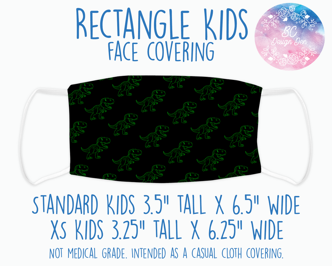 Face Covering T Rex Pattern