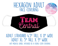 Load image into Gallery viewer, Face Covering Team Central Glitter
