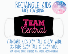 Load image into Gallery viewer, Face Covering Team Central Glitter
