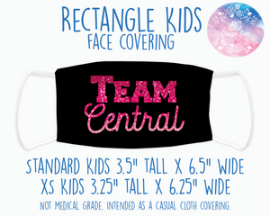 Face Covering Team Central Glitter