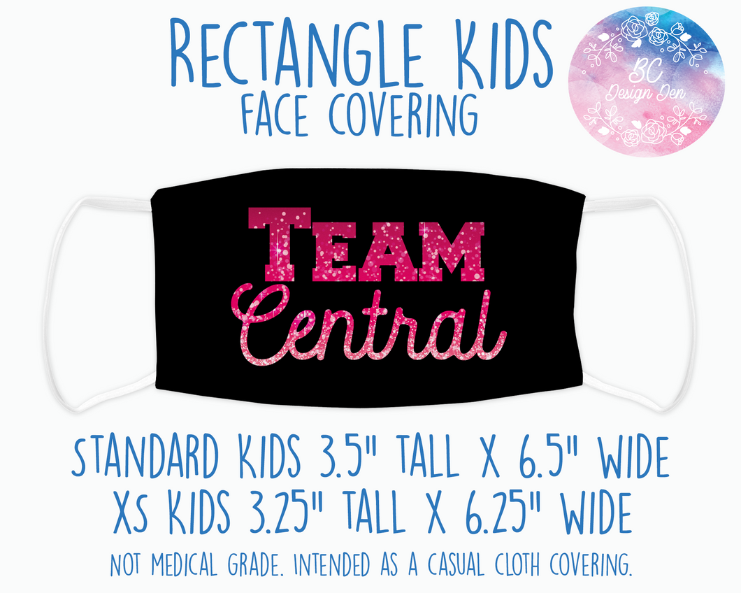 Face Covering Team Central Glitter