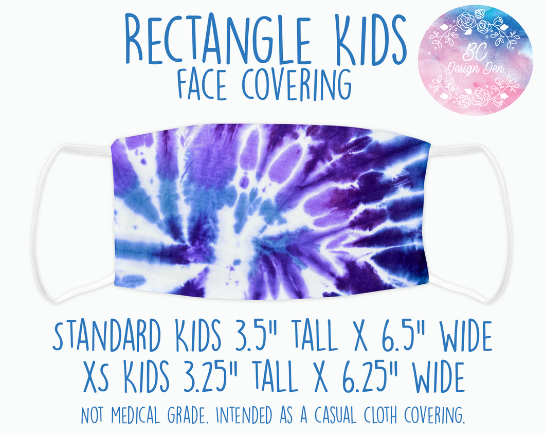 Face Covering Tye Dye Blue Purple