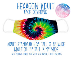 Face Covering Tye Dye Rainbow