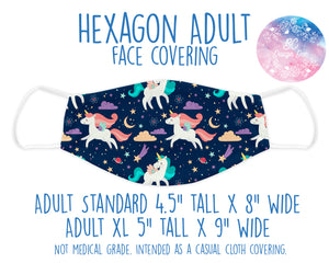 Face Covering Unicorn Space Pattern