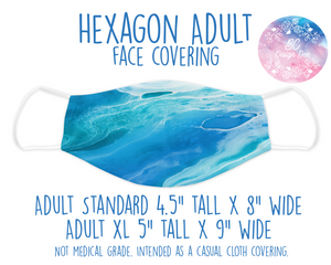 Face Covering Watercolor Blue