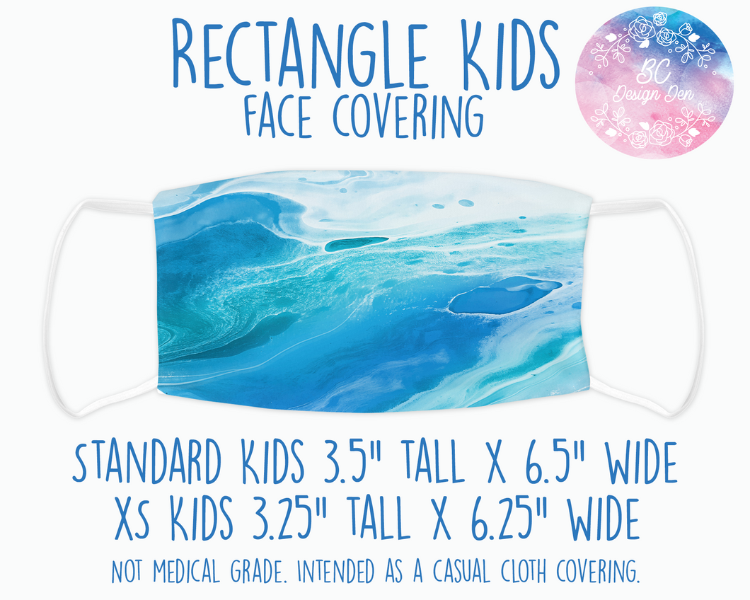 Face Covering Watercolor Blue